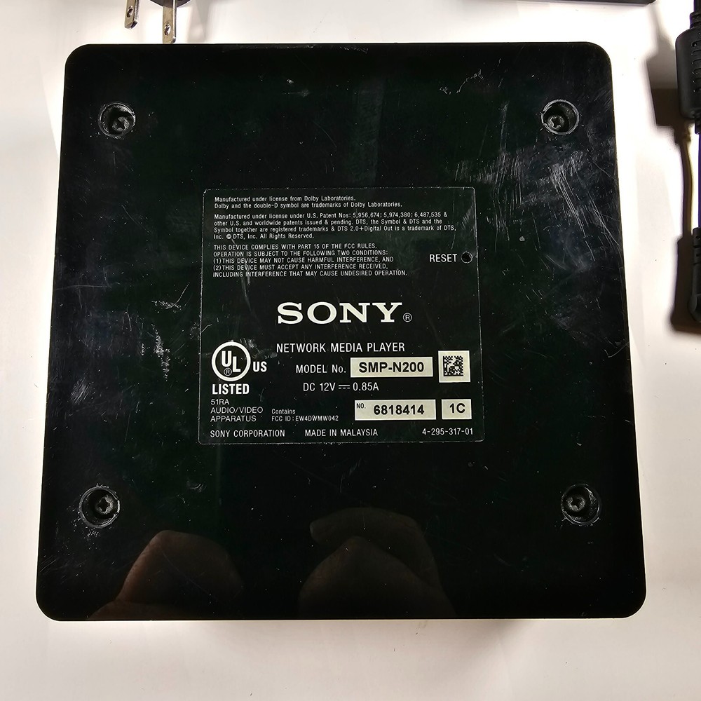 Sony Streaming Player SMP-N200 with AC Adapter