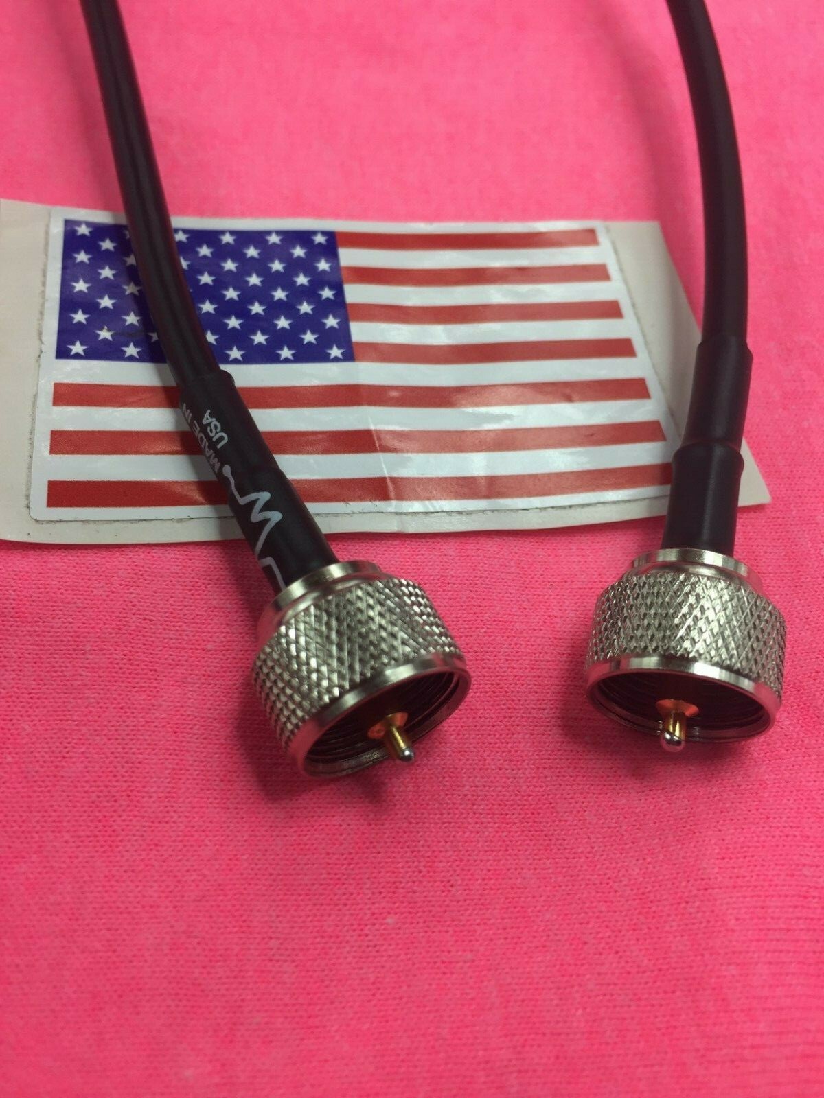 12" inch UHF PL259 Male to Male plug Coax Pigtail Jumper Cable RG58  MADE IN USA