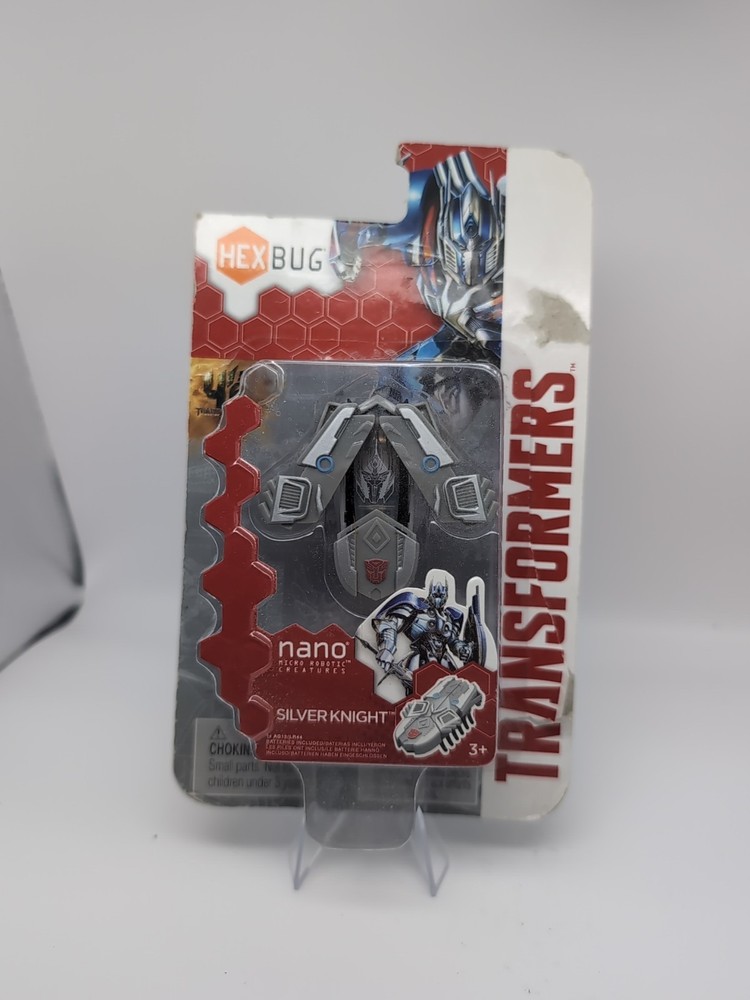 Hex Bug Nano bot Transformer New In Box Silver Knight