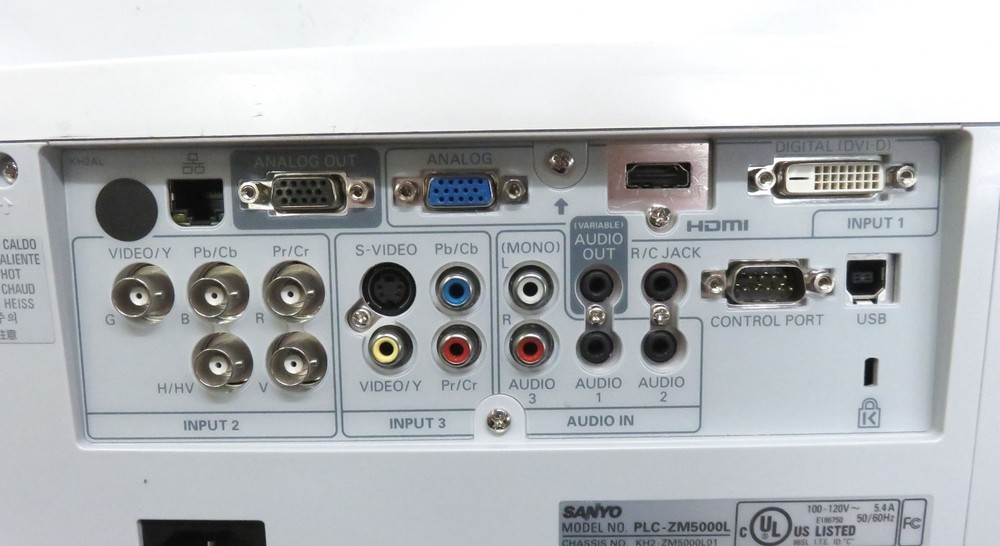 Sanyo PLC-ZM5000L Projector W/ Lens * B- Possible Issues