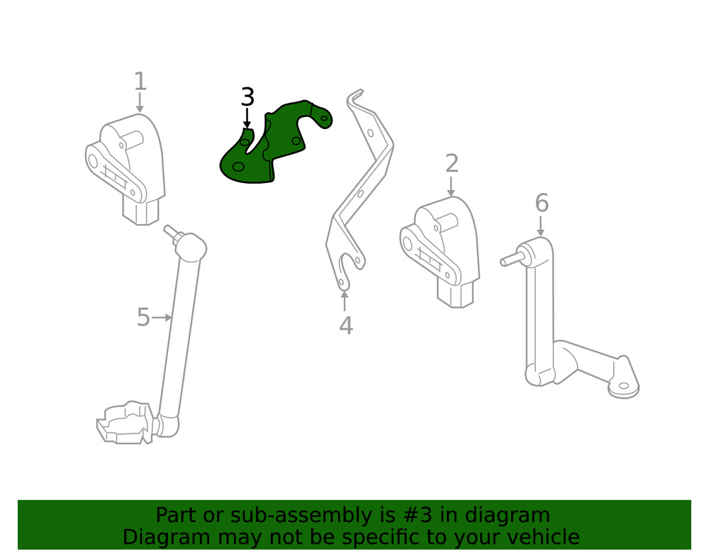 Genuine BMW Level Sensor Front Bracket 37-14-8-091-437