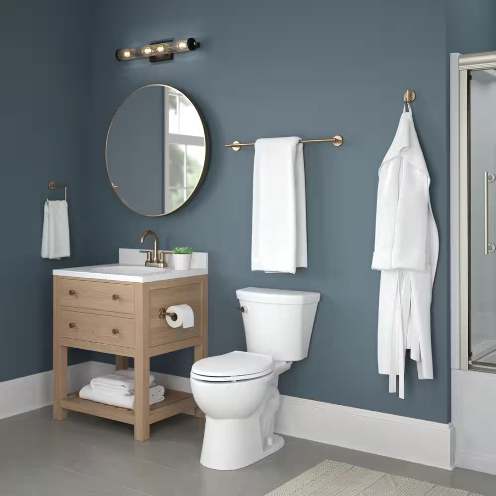 Trinsic Wall Mount Double Towel Hook Bath Hardware Accessory in Champagne Bronze