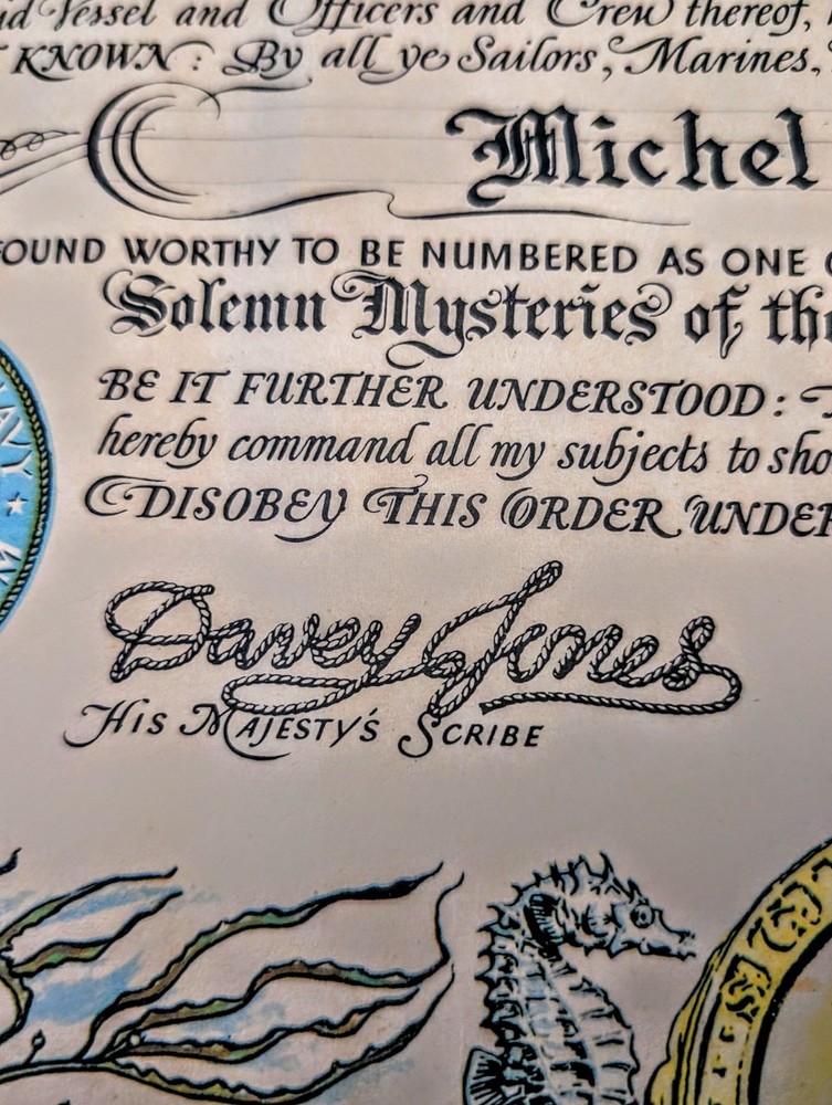 Vintage US Navy Certificate