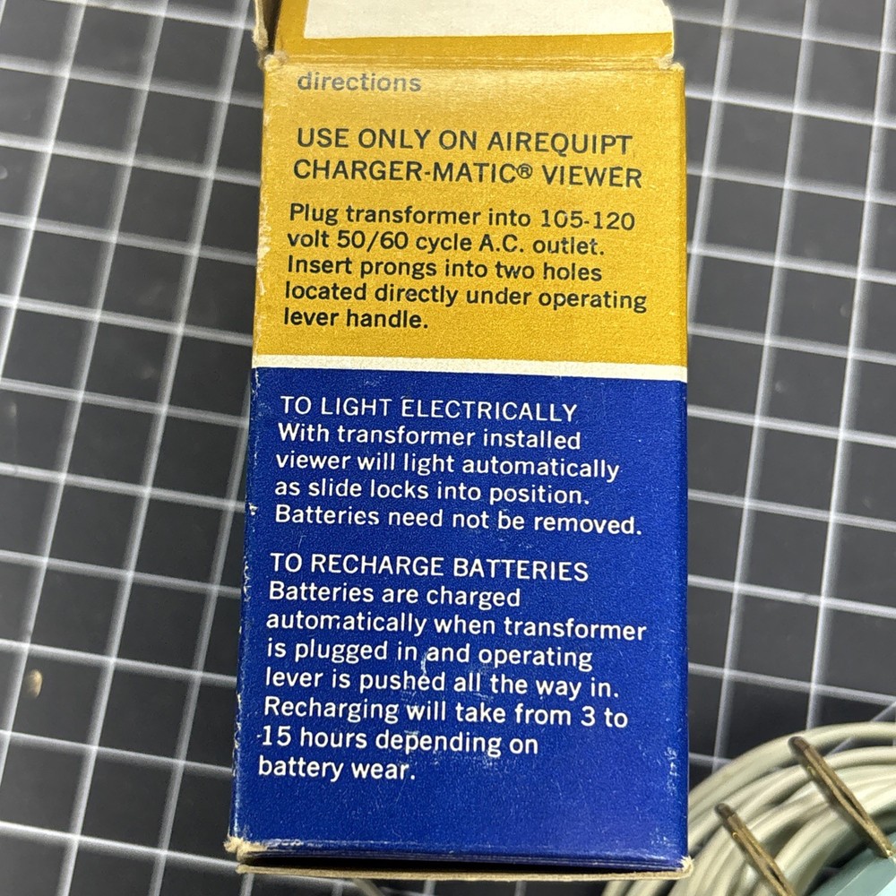 Vintage Airequipt Transformer Class 2 2.5v