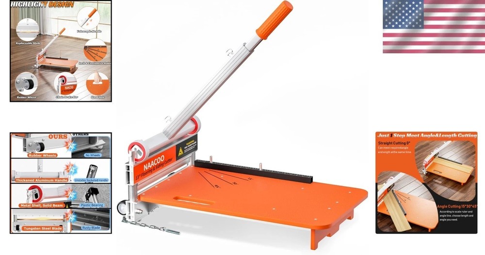 Precision 13” Floor Cutter with Rubber Wheels - Effortless Flooring Solutions