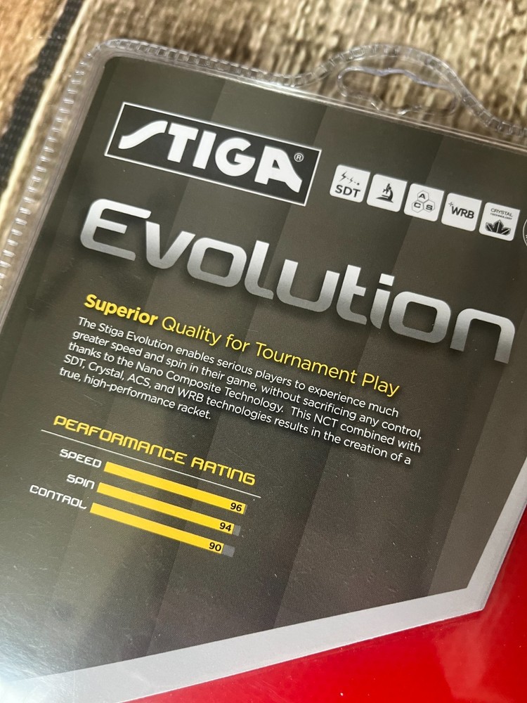 STIGA EVOLUTION PREMIUM PING PNG PADDLE NEW IN PACKAGE