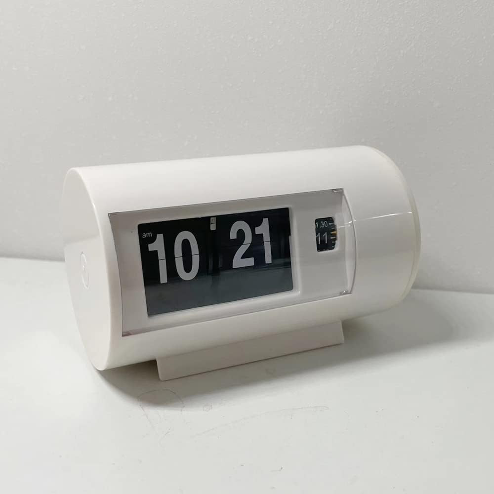 Retro Table Clock Auto Flip Clock 12 Hours AM/PM Format Display Timepiece Desk C