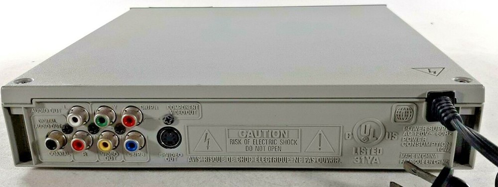 Magnavox MSD124 DVD Player Progressive Scan Silver No Remote