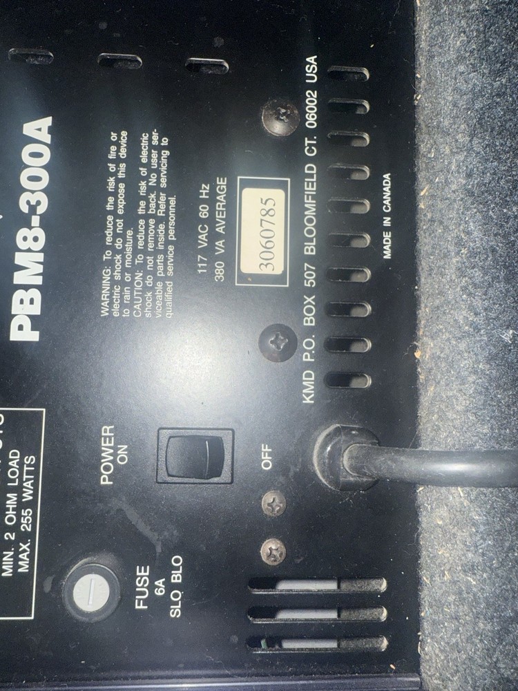 KMD PBM8- 300A Powered Mixer Equalization Black