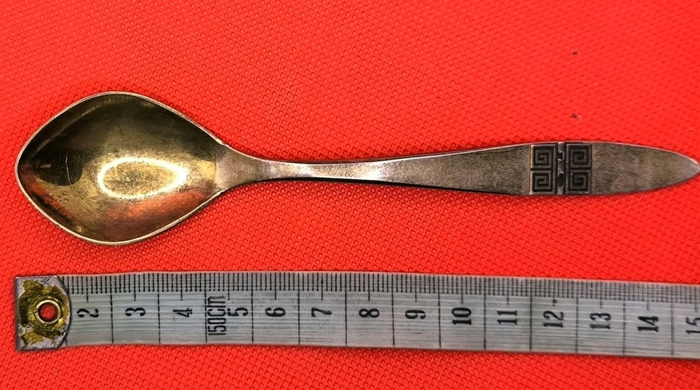 Tea Spoon Set Vintage Soviet Silver Original about 1970's