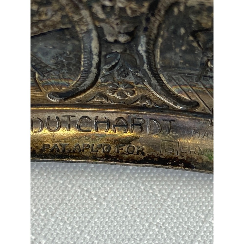 Vintage Webster Co Silverplate Mirrored Vanity Tray Ornate Round Perfume Display