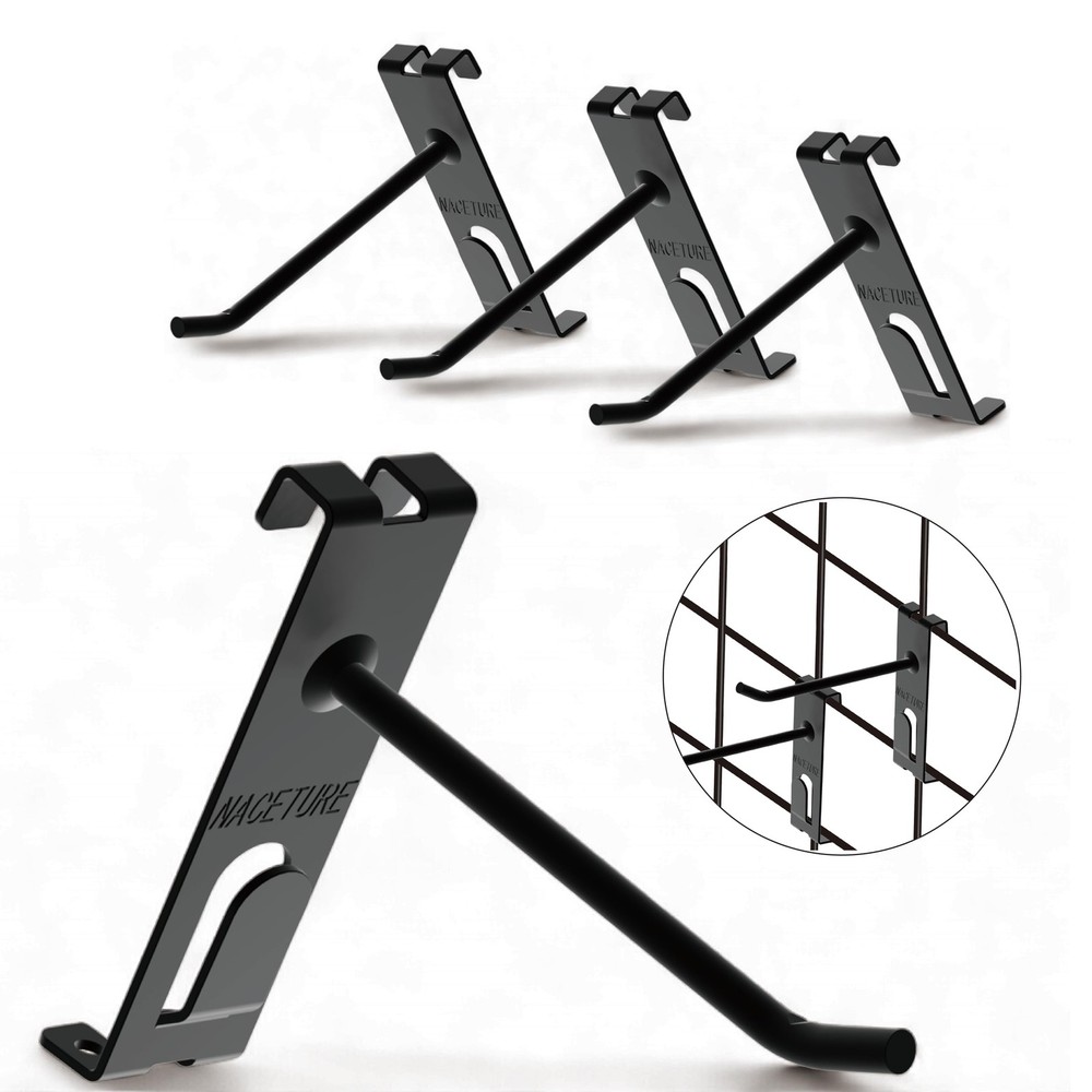 24 PCS 4 Inch Double Gridwall Hooks Display For Grid Wall Panel Peg Hanging