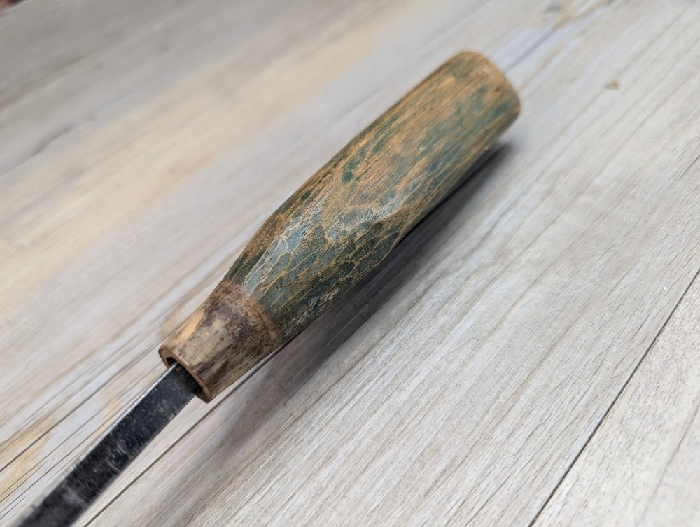 Unbranded Flathead Wooden Handle Screwdriver 11" Long