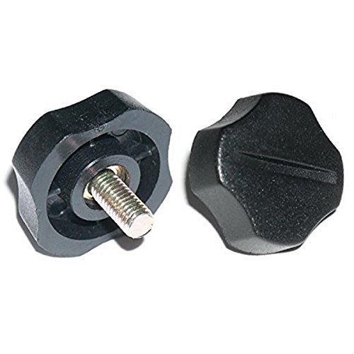 Pro Trucker KN-4P BLACK PLASTIC 4mm RADIO BRACKET KNOBS (2)