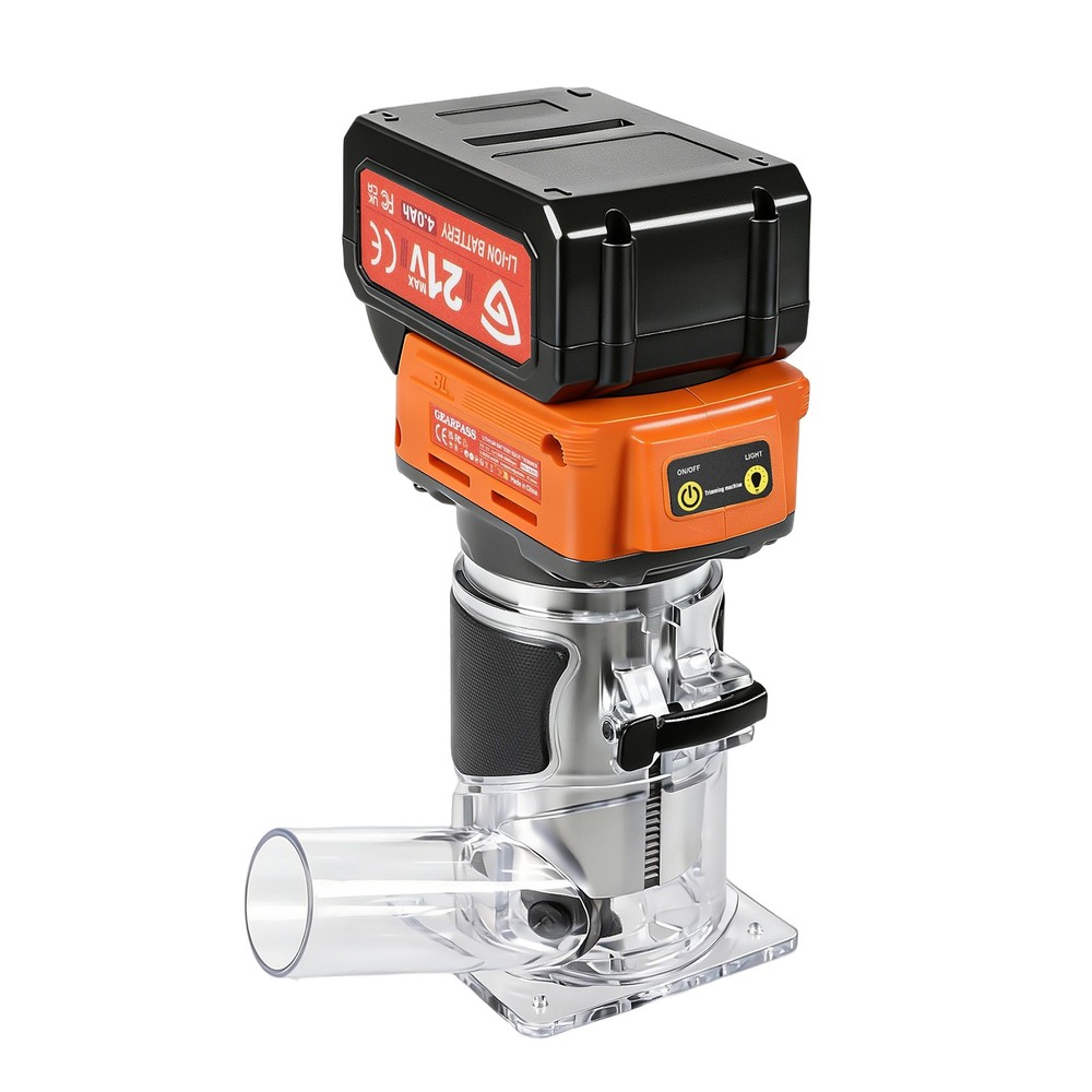 21V Cordless Multi-function Router With 20 Bits 2 Batteries Charger And Wrenches