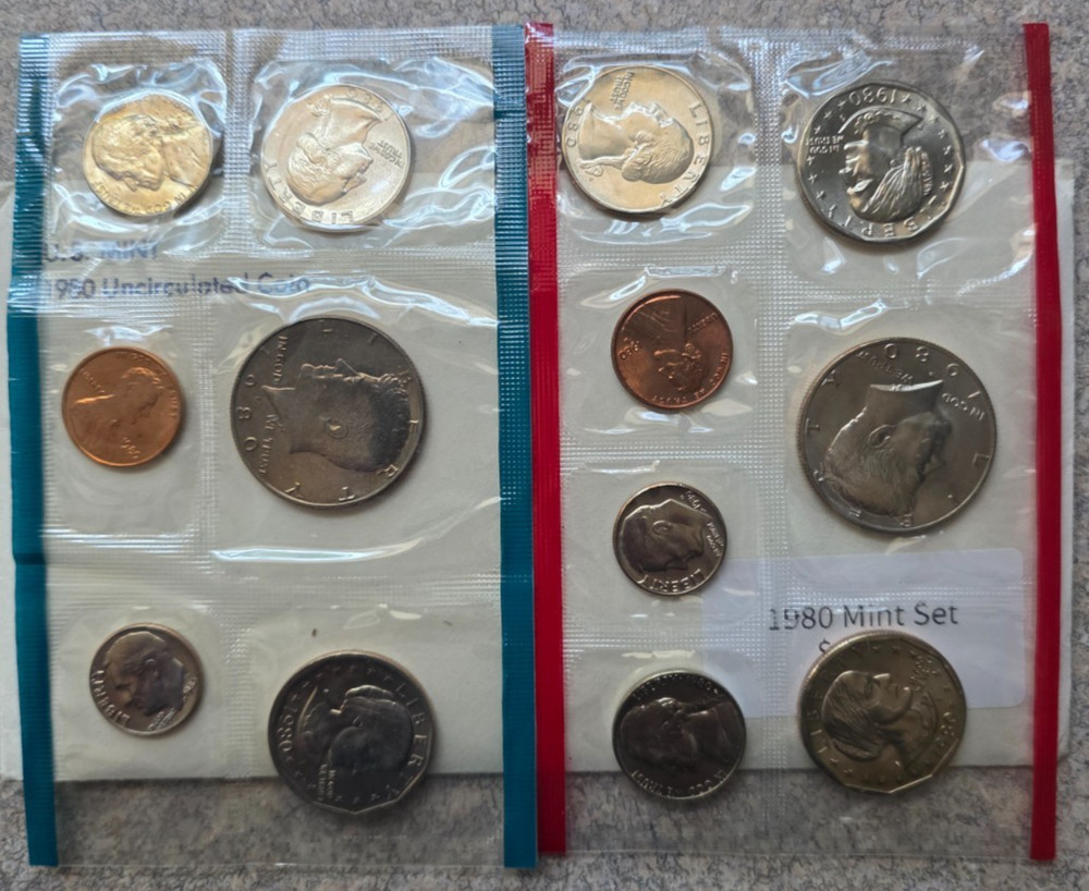 1980 U.S. Mint Uncirculated Coin Set – P&D