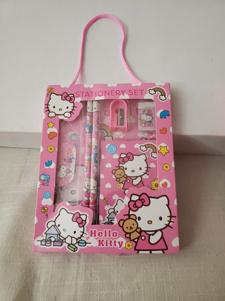 2 Hello Kitty Gift Sets School Supplies Ruler Pencil Sharpener NotePad Notebook