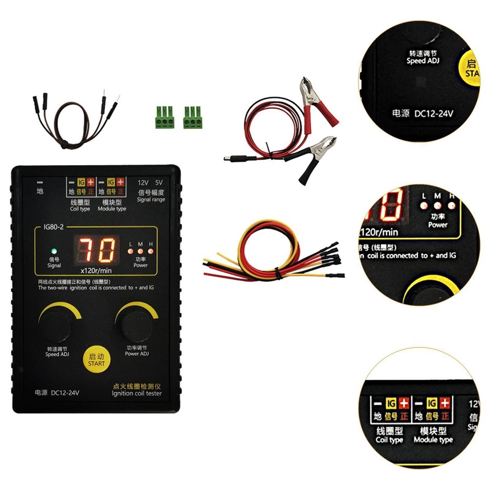 Automobile Ignition Coil Tester Auto Engine Tools Portable Car Ignition Checker