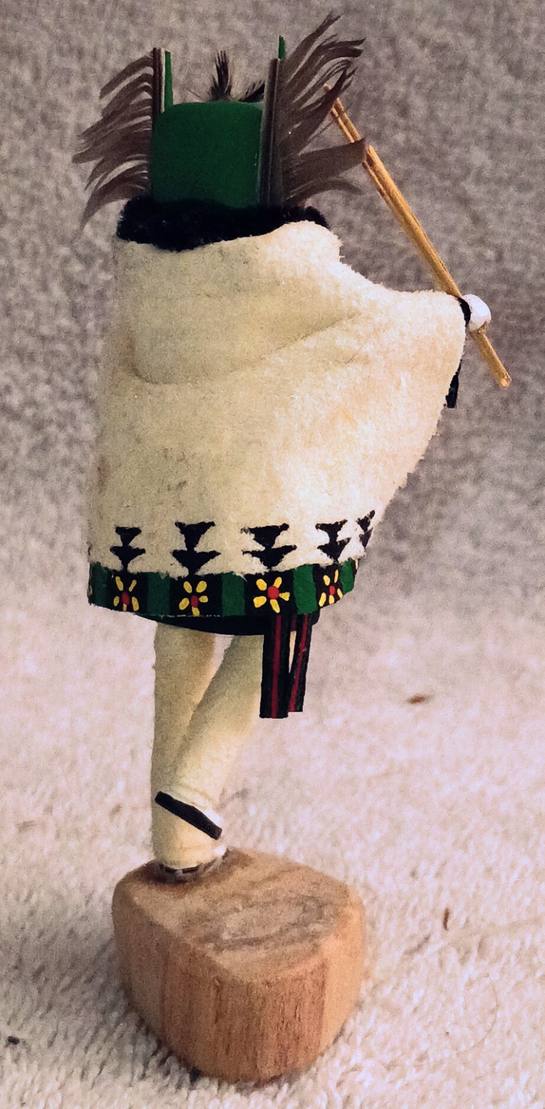 Two Miniature Hopi Kachinas Crow Mother And Bear Kachina Signed A.E. Lewis
