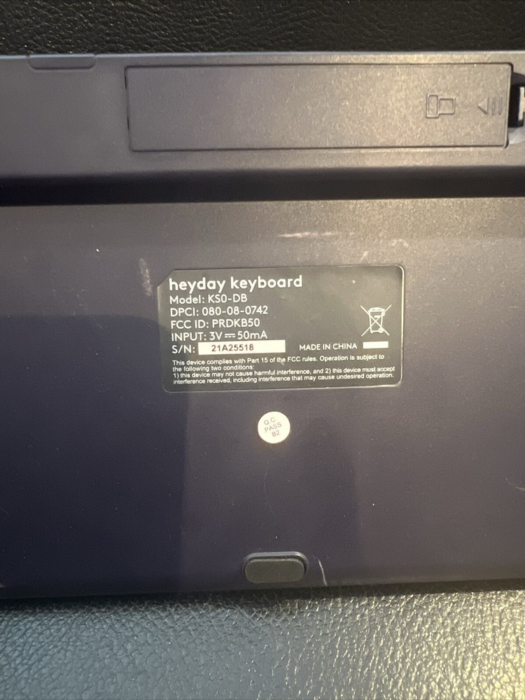 Heyday Wireless Keyboard, Bluetooth 5.1 Enabled, Includes Wireless USB Receiver