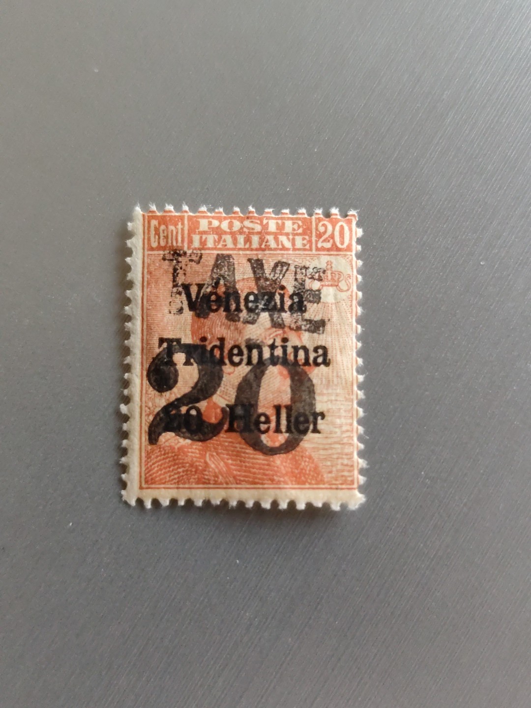 Tax Trentino Alto Adige Bolzano 1918/19 Venice Tridentina above. "TAXE"