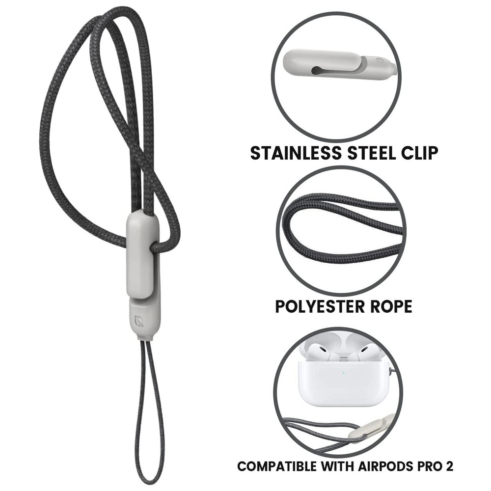 Performore Adjustable Anti-Drop Wrist Lanyard Universal Small, Grey