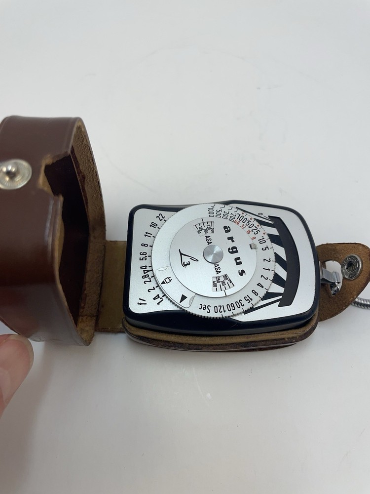 Vintage Argus L3 Light Exposure Meter West Germany with Leather Case & Strap