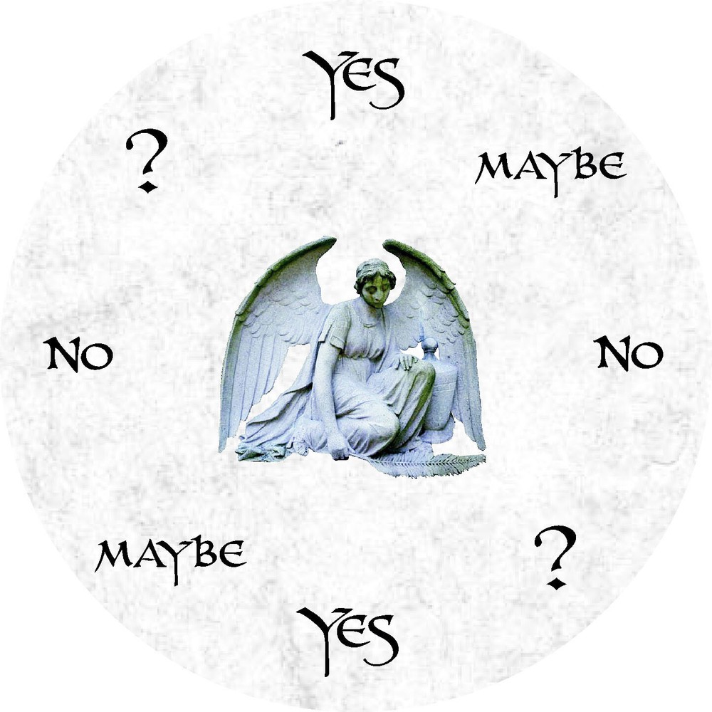 5" Angel Board - Pendulum Dowsing Divination Board - "Angel White"