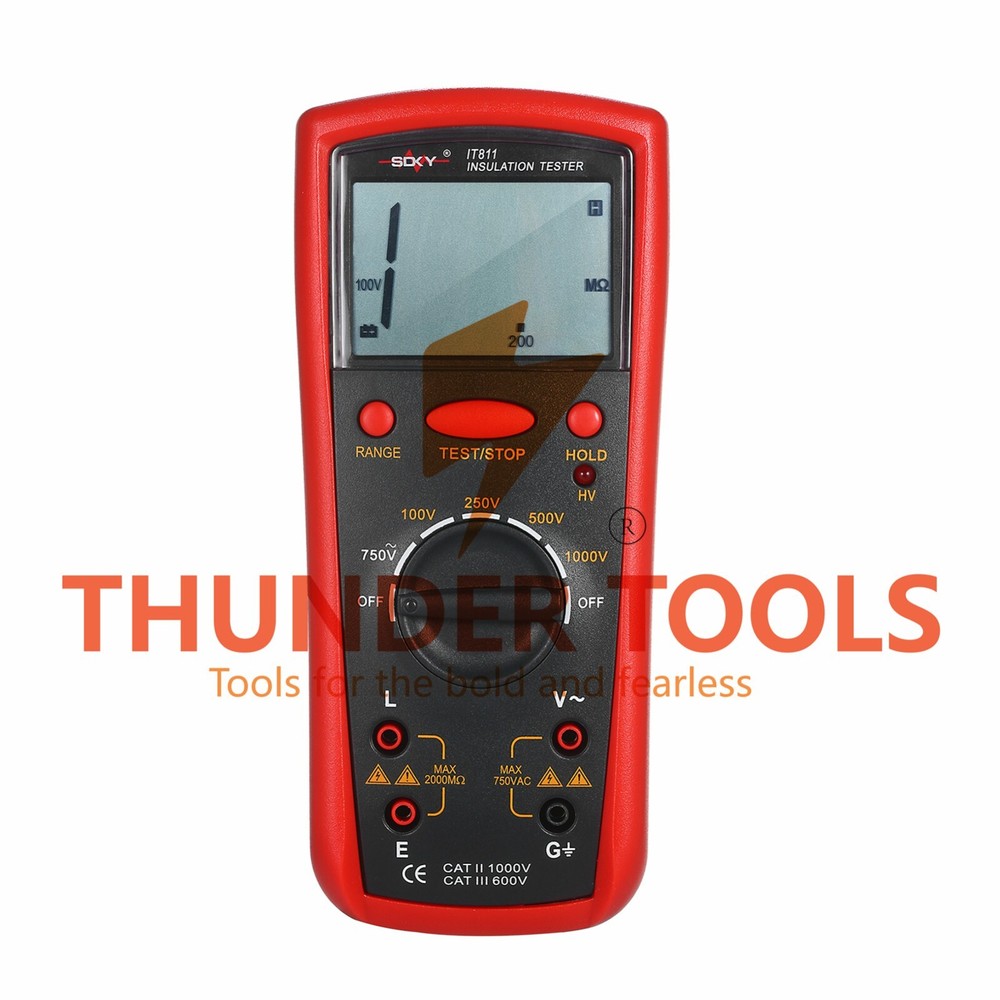 Thunder Tools Insulation Resistance Meter Digital Ohmmeter Handheld