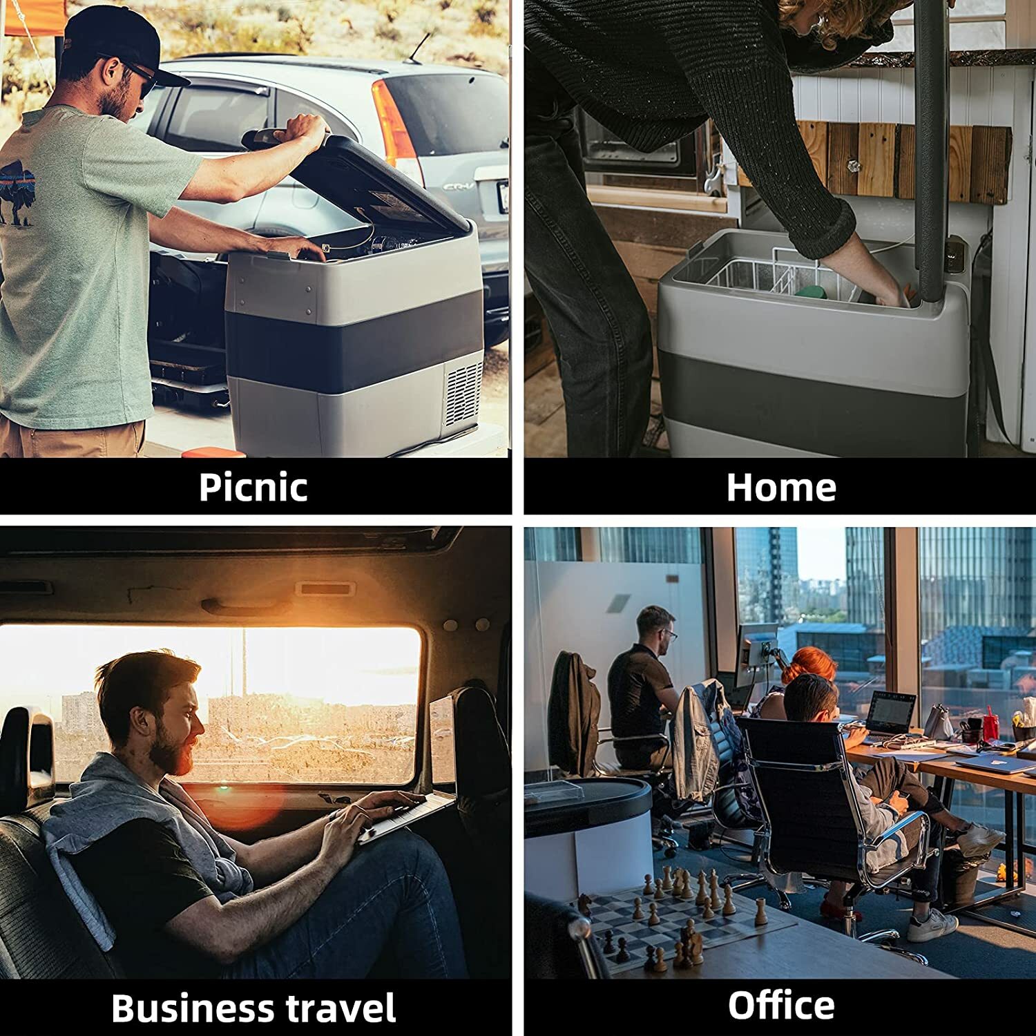 53 Quart Car Refrigerator Electric Cooler 12V Refrigerator for Camping Fishing