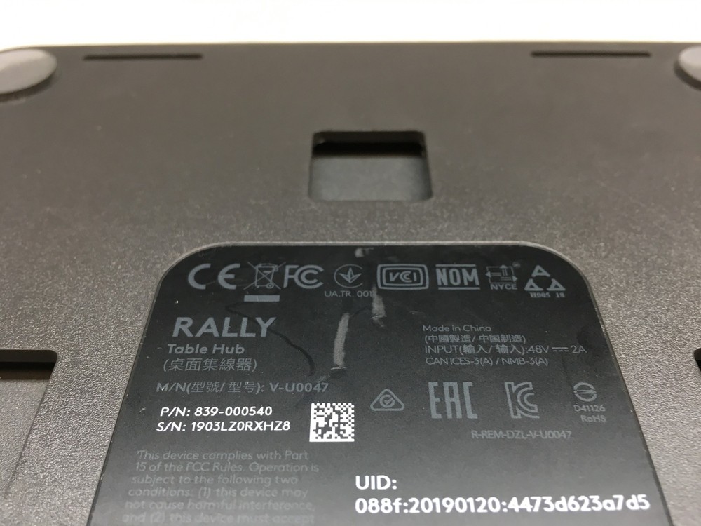 Logitech Rally Video Conferencing System, Table & Display Hubs, Camera, Speakers