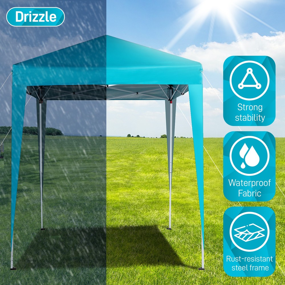 6.5X6.5FT Two Doors & Two Windows Practical Waterproof Right-Angle Folding Tent