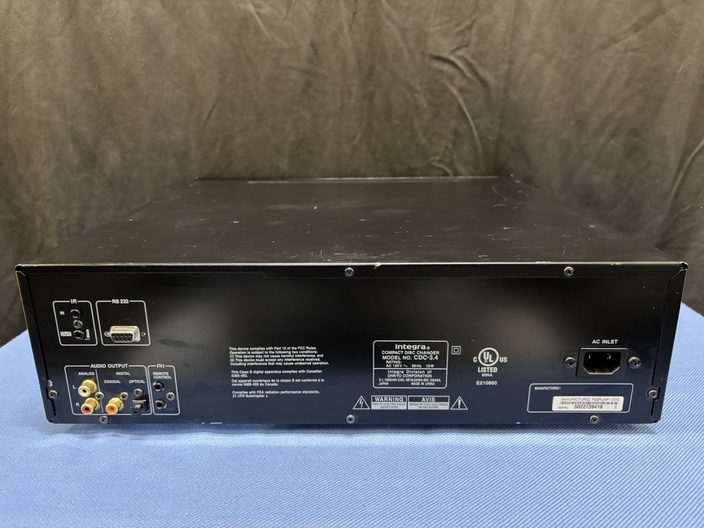 Integra CDC 3.4 6-Disc Carousel CD Player Carousel No Remote, Working
