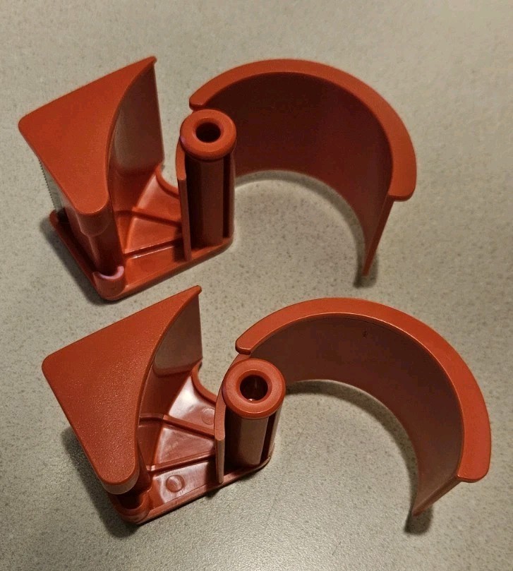 Two, 2" Portable Tape Dispenser, Compact, Packing, Packaging, Sealing, Shipping