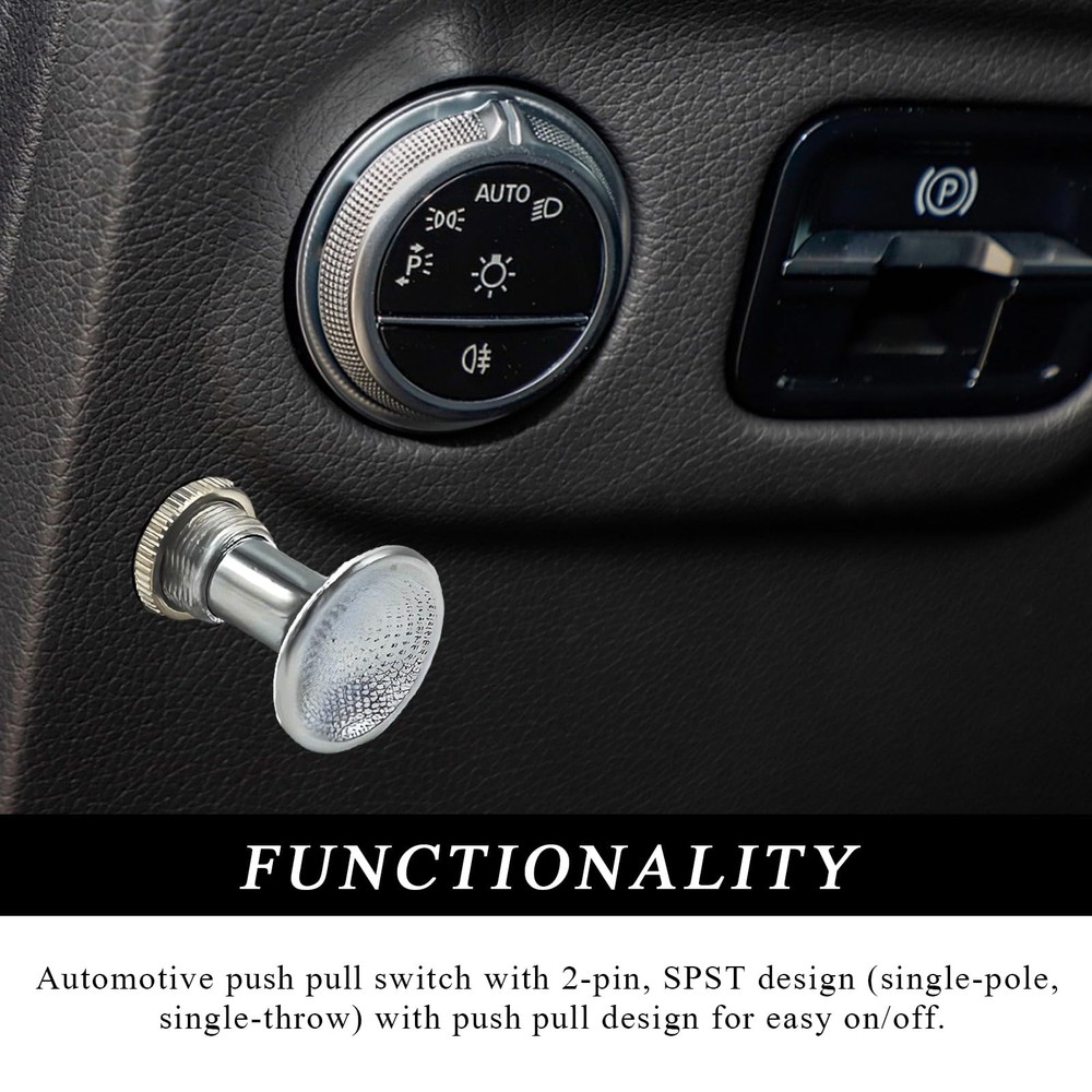 Heavy Duty Push Pull Switch 75A SPST Chrome