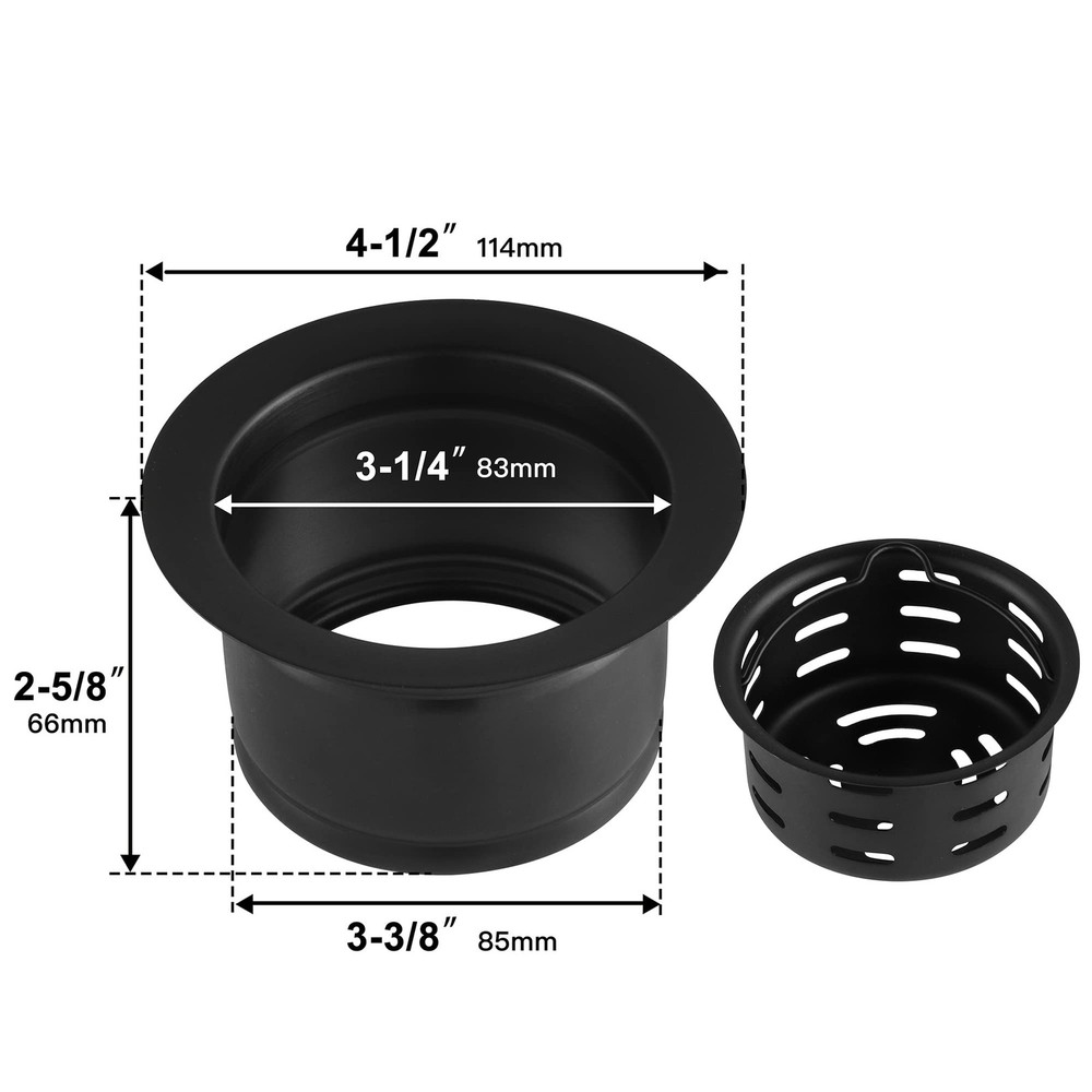 Extended Sink Flange with Deep Basket Strainer, Deep Garbage Disposal Sink Fl...
