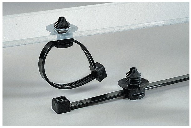 80 pcs HellermannTyton 156-00376 Fixing Cable Tie/Fir Tree Mount