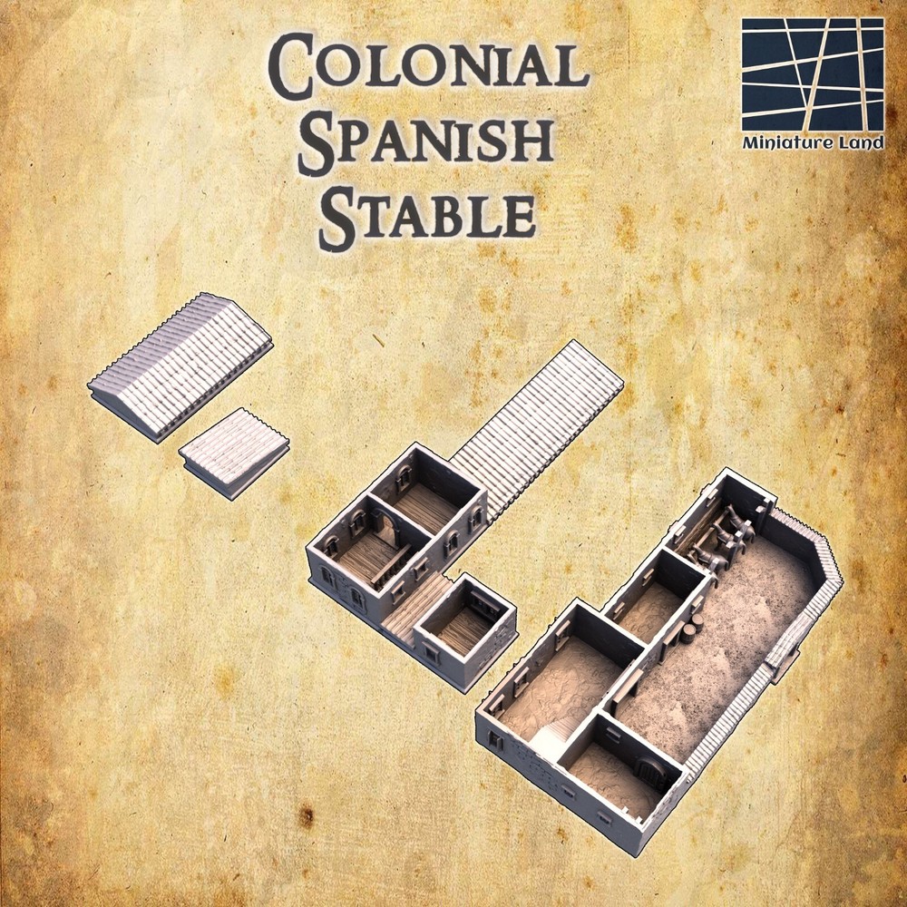 Colonial Spanish Stable 28mm Pirate Terrain Blood & Plunder Ghost Archipelago