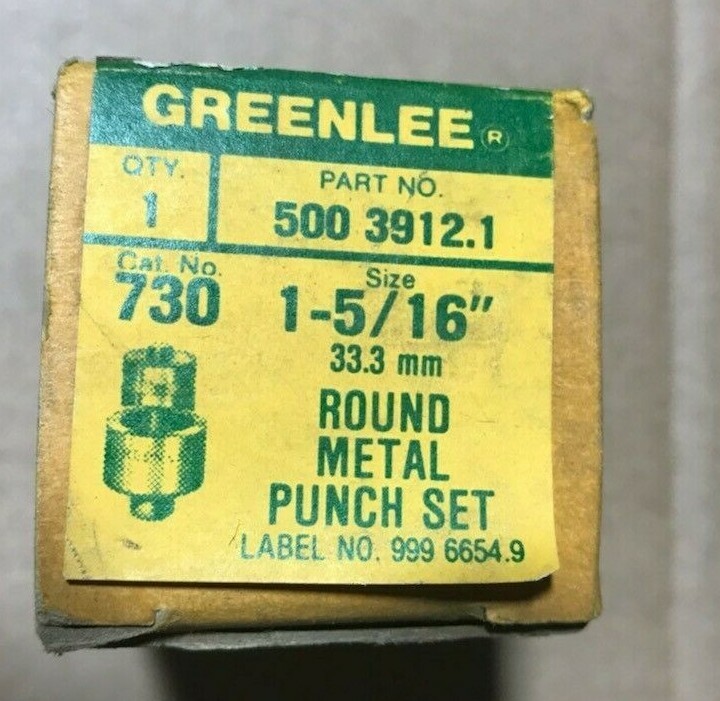 Greenlee 730 Draw Stud Punches Radio Punch Sets - assorted sizes