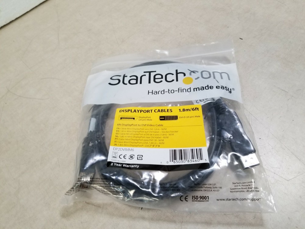 StarTech 6 ft DisplayPort to DVI Video Converter Cable - M/M