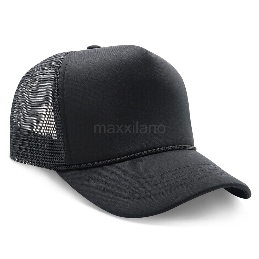Trucker Hat Foam Mesh Snapback Adjustable Baseball Cap Solid Plain Army Men