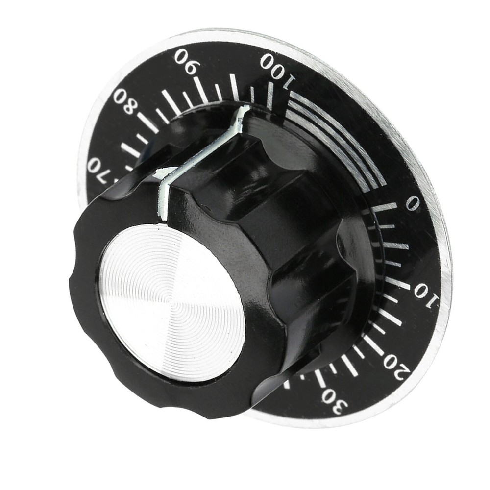 MF A03 Potentiometer Knurled Knobs Volume Control Cap Digital Dial Scale Plate