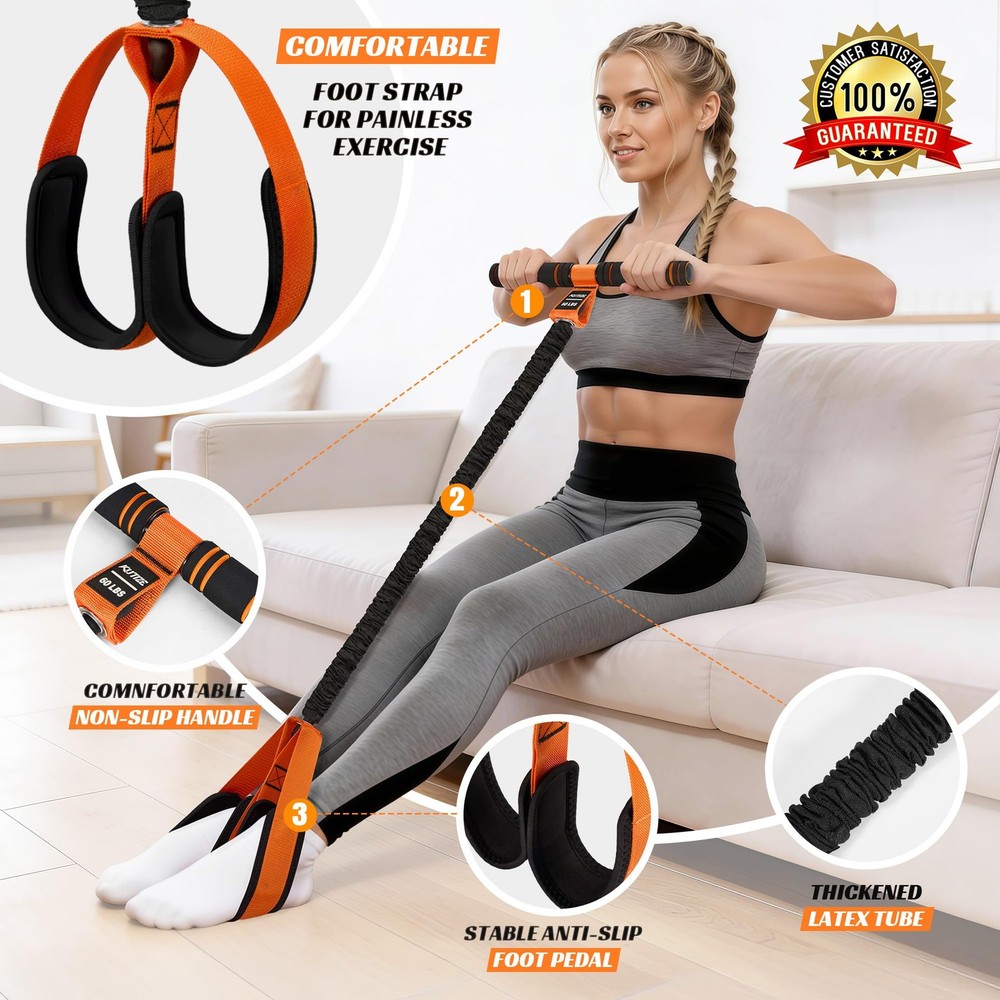 Multifunction Pedal Resistance Band with Handle, Upgraded Exercise Equipment ...