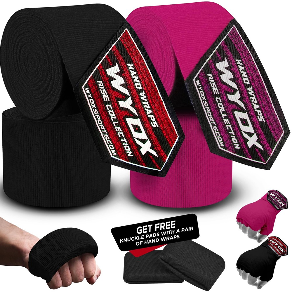Boxing Hand Wraps Inner Gloves, Elasticated Thumb Loop Bandages Mexican Style...