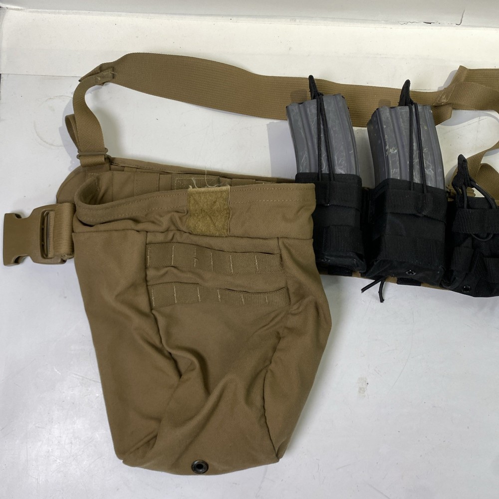 USMC Chest Rig SubBelt with Dump , 5 Voodoo Tac 2 Mag Pouches, Tactical Tailor