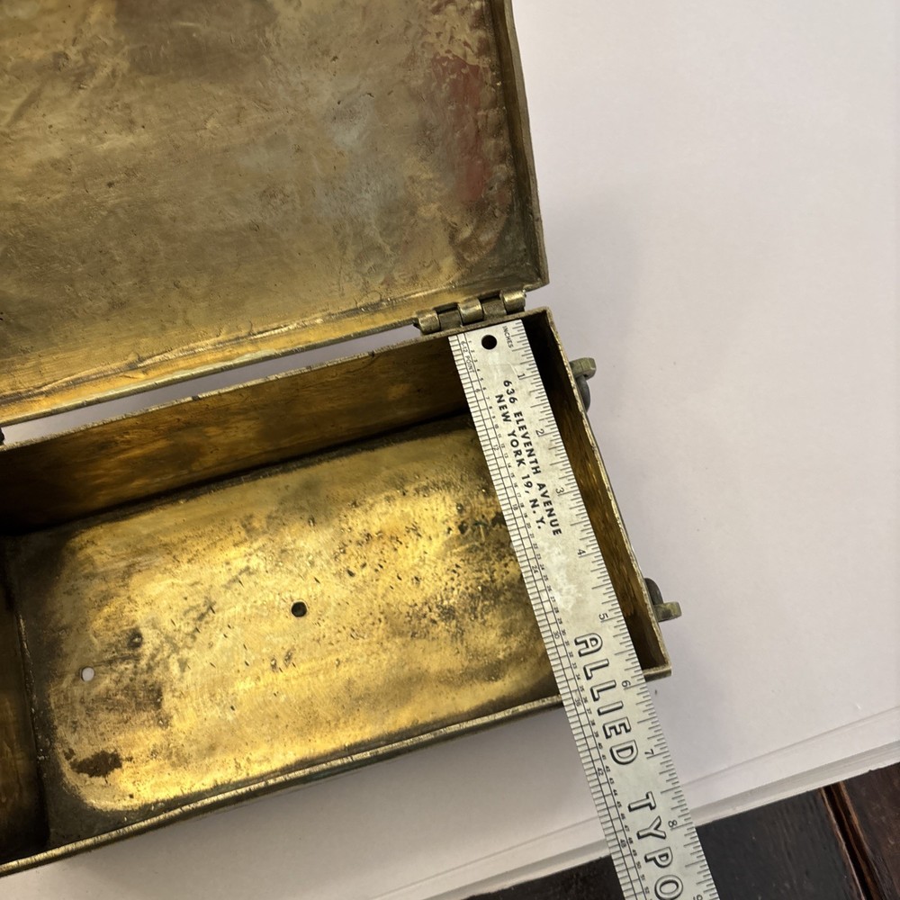 “Antique Victorian Brass Coal Hod / Fireplace Box – Decorative Storage”