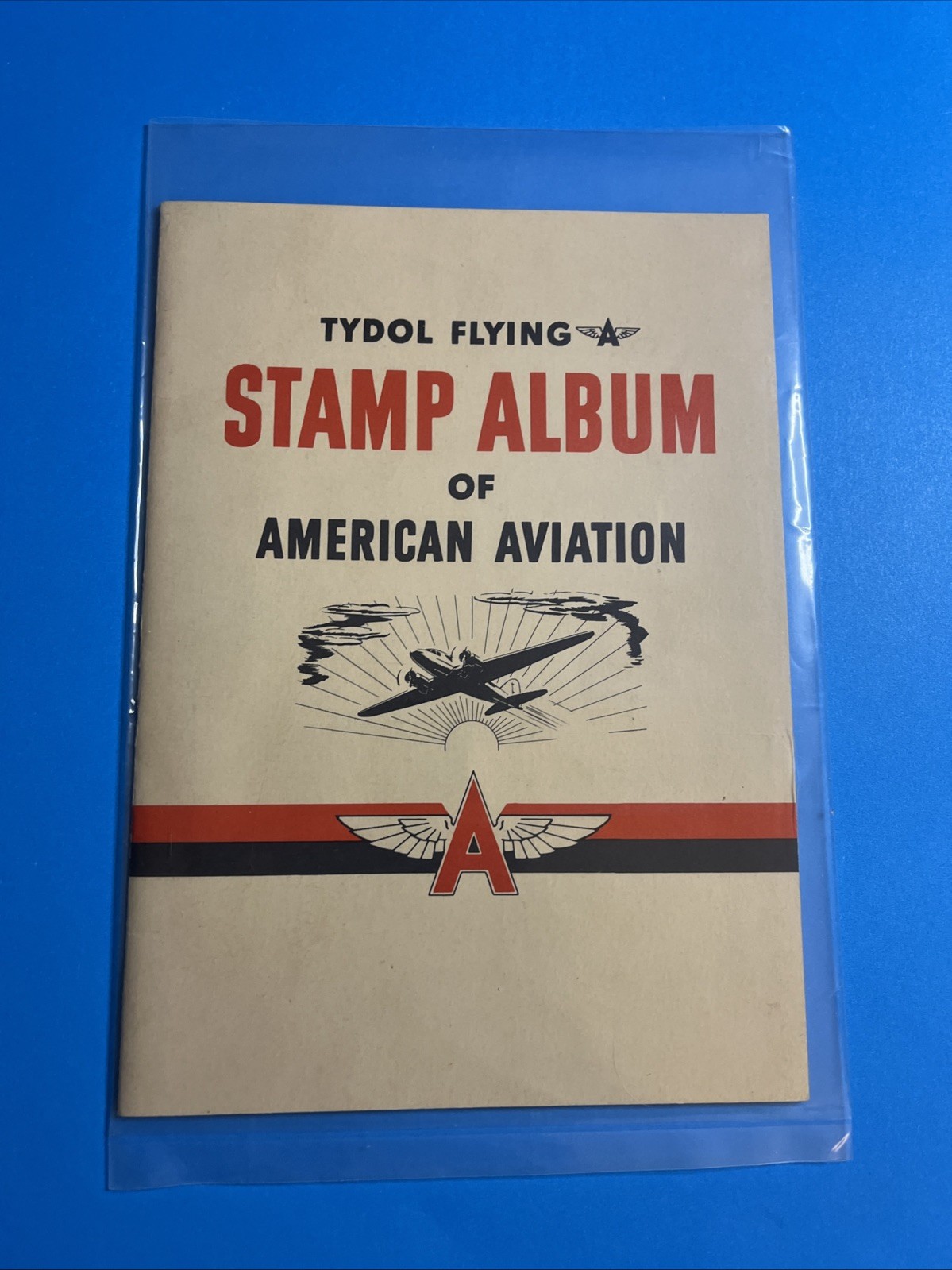 1940 Tydol Flying A Stamp Album of American Aviation + 48 Stamps Nm/mint