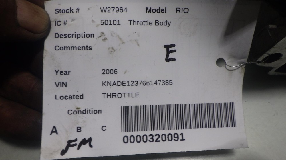 06 KIA RIO Throttle Body