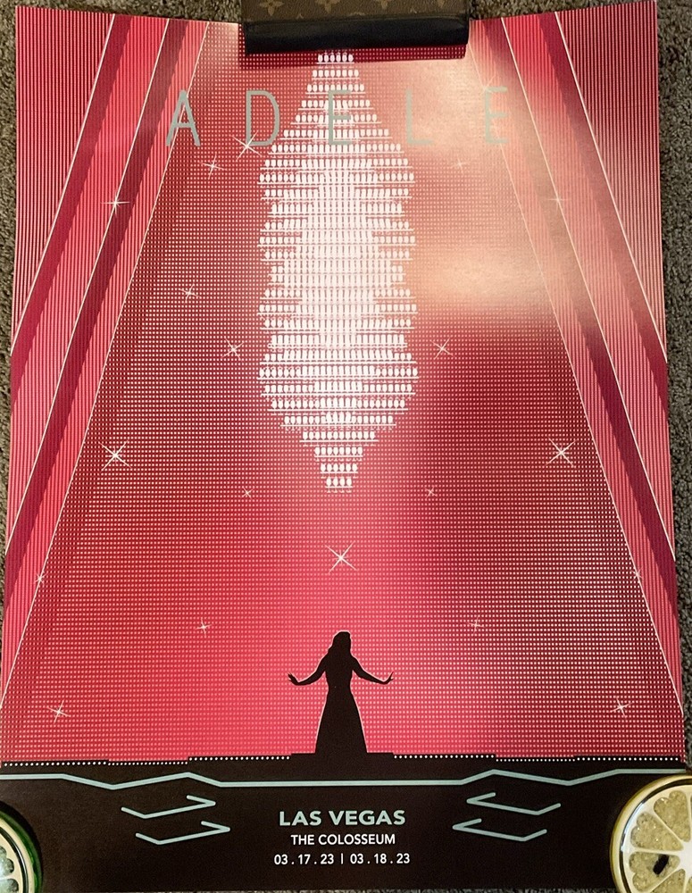 Weekends with Adele 2023 Concert Poster Caesars Palace Vegas Colosseum 3/17-3/18
