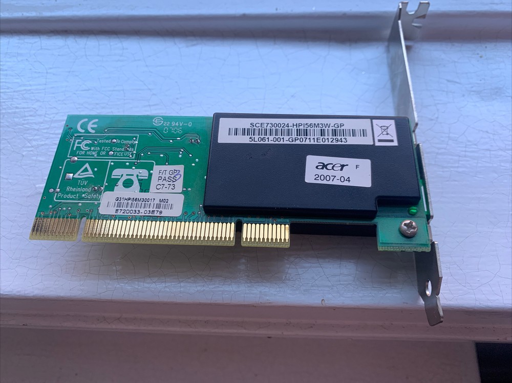 SpeedCom+ HPI56M3 56k v.92 PCI Data/Fax/Dial-Up Modem - Acer